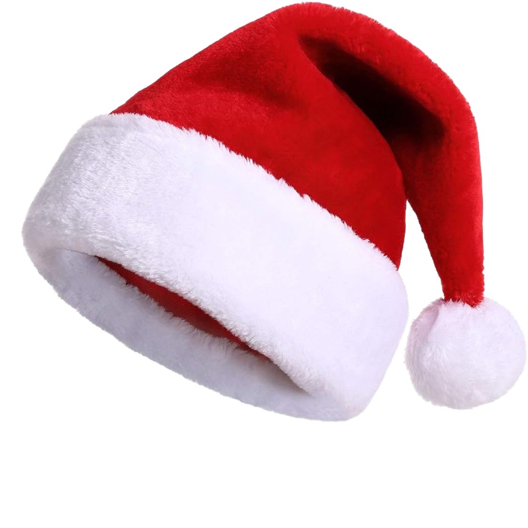 Christmas hat plush Christmas hat Christmas decorations Santa Claus children's hat Christmas party dress up