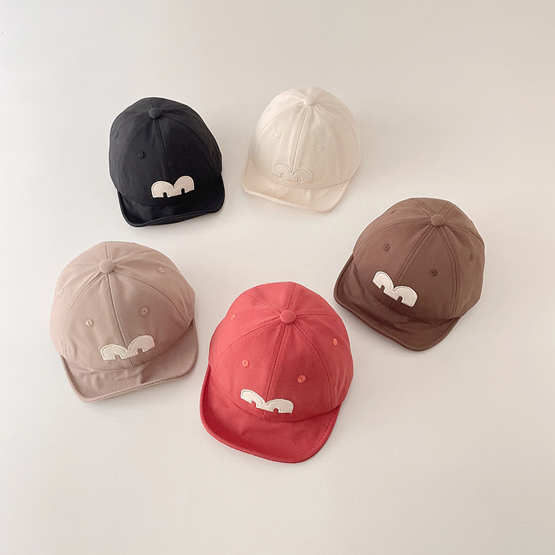 Picture of Baby Hat Spring and Autumn Cotton Big M Cap Children's Cute Super Cute Baseball Cap Baby Warm Soft Brim Cap