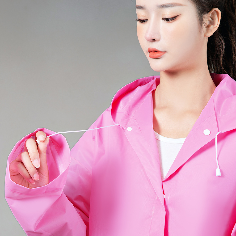 Picture of Thickened Disposable Raincoat Adult Frosted Unisex Eva Outdoor Lightweight One-Piece Extended Poncho Logo
