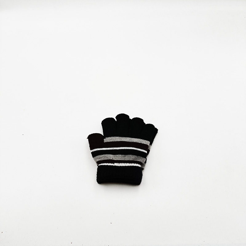 Picture of Cross-border e-commerce outdoor striped double-layer thick new warm gloves children's children manufacturers small batch of autumn and winter Korean version