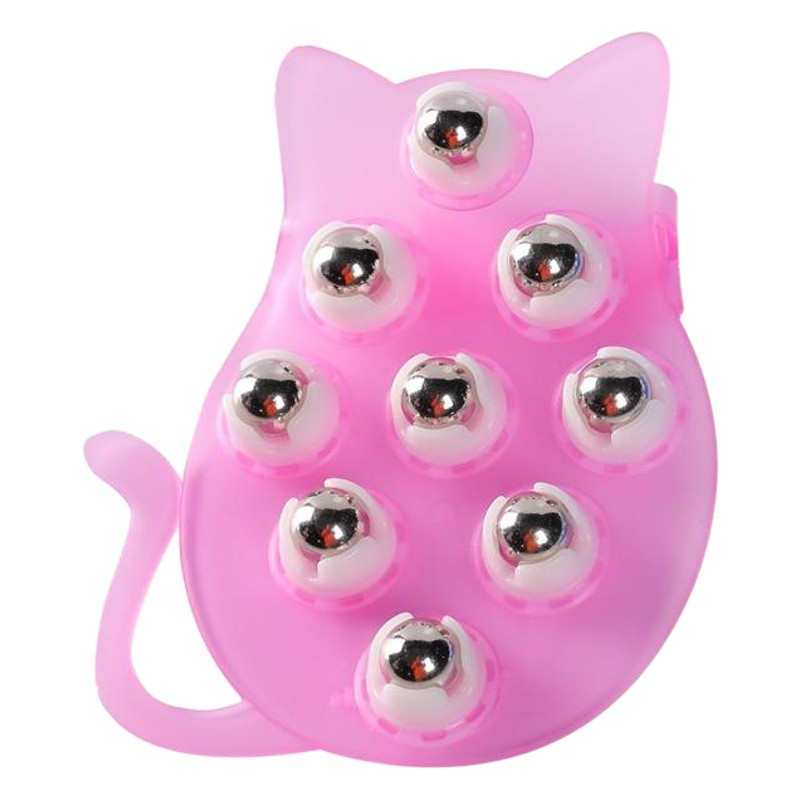 Nine-Bead Massager New Model Massage Equipment Cat-Shaped Carbon Steel Beads Rolling Ball Meridian
