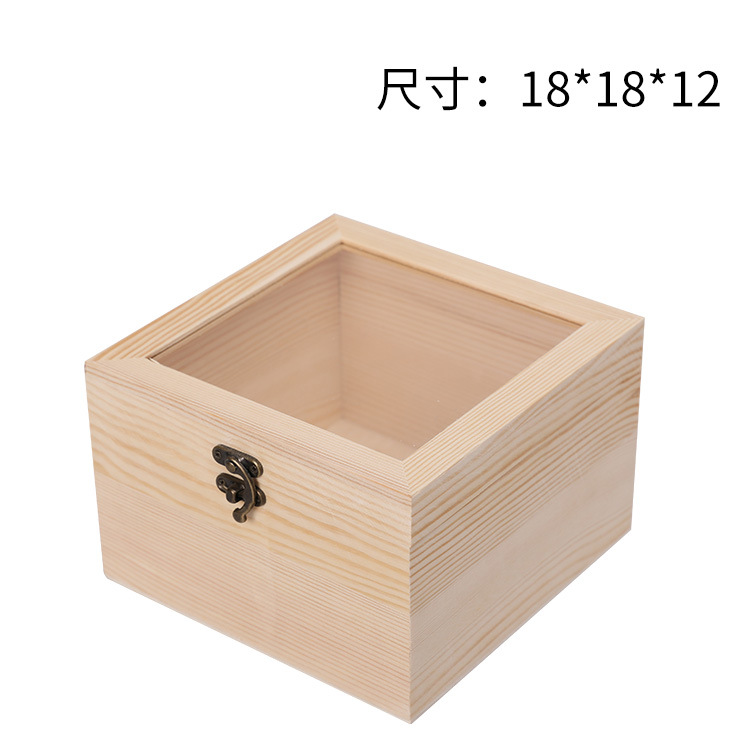 Picture of Accompanying Gift Wooden Box Simple Pine Gift Packaging Box Candy Box Immortal Flower and Wood Box Wooden Jewelry Storage Box