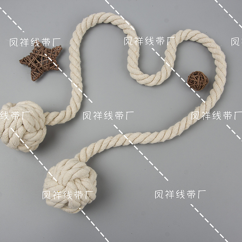 Hot sale window decoration tie ball hand woven cotton string strap hanging ball decoration creative curtain accessories wholesale