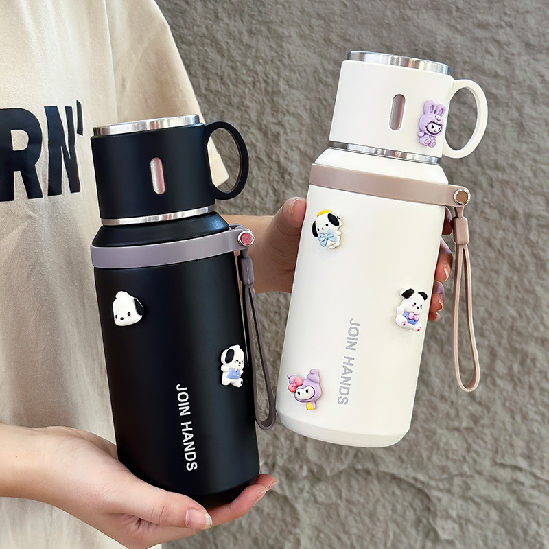 New Style 316 Stainless Steel Thickened Simple Tea Separation Thermos Large Capacity Household Water Cup Portable Water Kettle