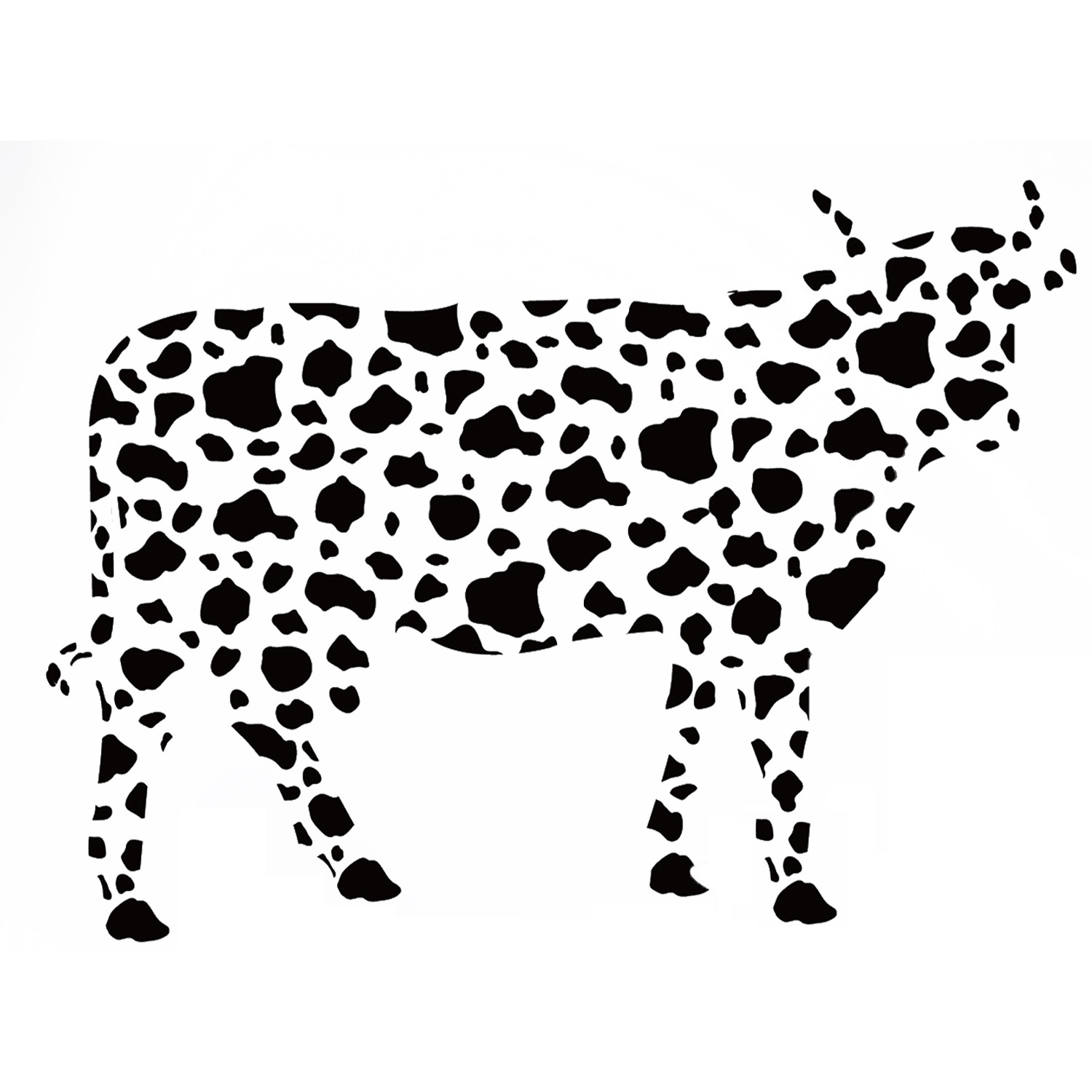 Picture of Cross-border Amazon Foreign Trade Cow Spotted Pattern Wall Stickers Black Geometric Stars Bedroom Home Decoration Wall Stickers