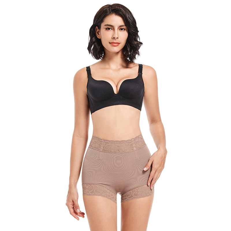 Picture of TIKTOK European and American plus size Mid-Waist Hip-Lifting and Abdominal Pants Tunic Body-Tight Body-Shaping Mid-Waist Triangle Waist Briefs