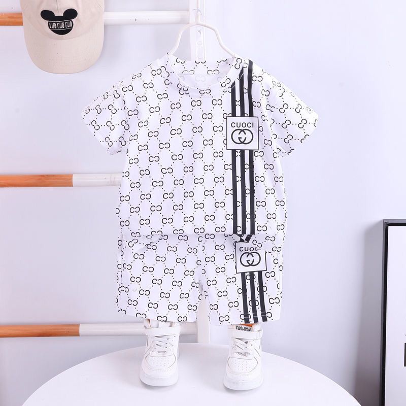 Picture of 2023 New Boys' Summer Suit Handsome Children's Fashionable Clothes Summer Short-sleeved Two-piece Fashionable