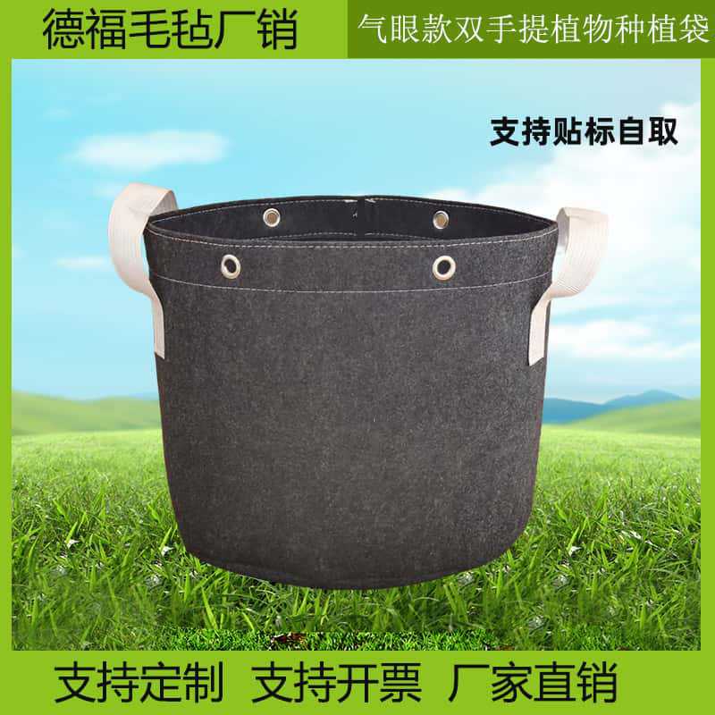 Cross-Border New Gray Planting Bag Non-Woven Flower Pot with Handle Garden Balcony Potato Tomato Vegetable Planting Bag