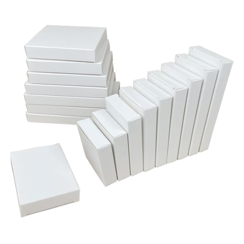 Shenzhen Foreign trade wallet flat box universal massager packing box 20mm white cardboard box tea cup mat white double plug box