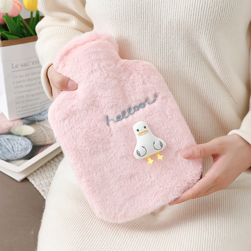 Picture of New Cute Plush Hand-Held Water-Filled Hot Water Bottle Thickeneded Explosion-Proof Pvc Hot Water Bottle Removable and Washable Spot Wholesale