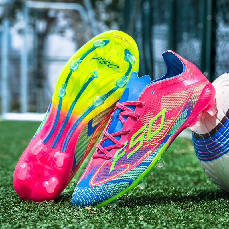 New F50 Large Size Football Shoes for Boys and Girls, Primary School Students, Boys and Girls, Teenagers, Long Spikes Ag Broken Spikes Tf Sneakers