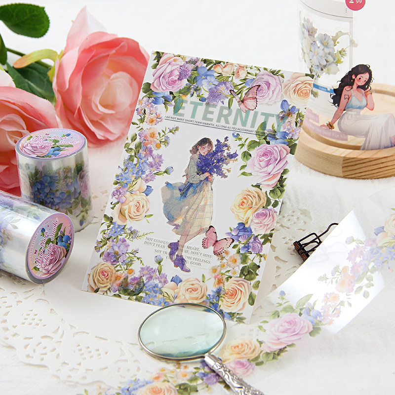 Picture of Yuezhen Dream Flower Wizard of Oz Flower Strip Decorative Hand Account Tape Cross-border Waterproof pet Tape Hand Account Sticker Roll