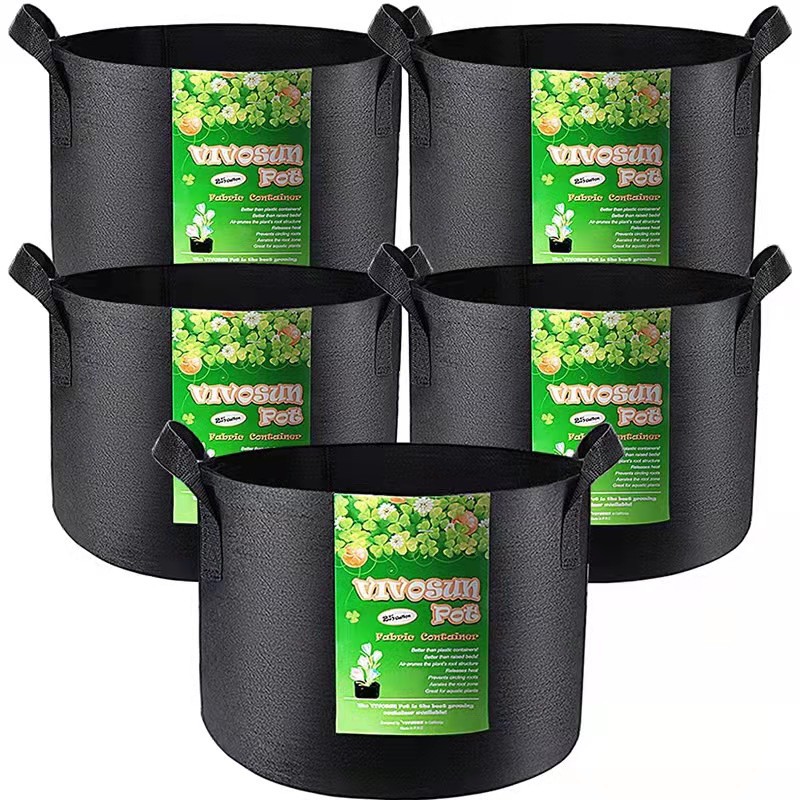 Cross-Border felt planting barrel portable non-woven fabric planting bag garden flowers and vegetables seedling growing plant bag