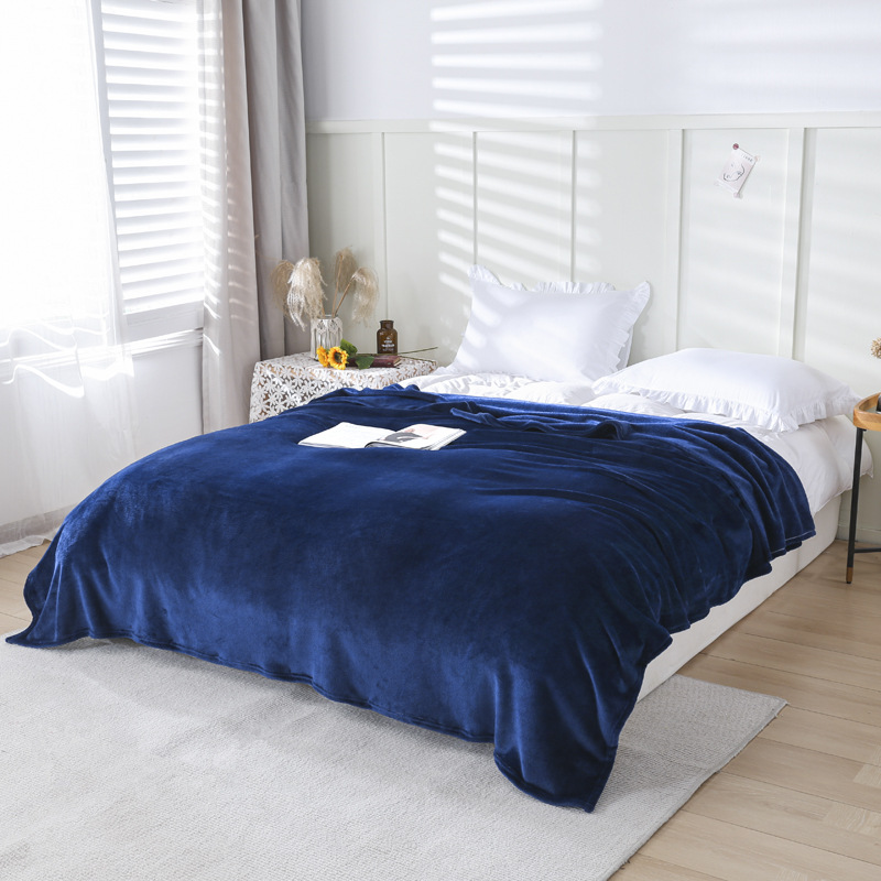 Picture of Small blanket winter coral blanket flannel single double bed sheet thickened female student dormitory quilt nap blanket