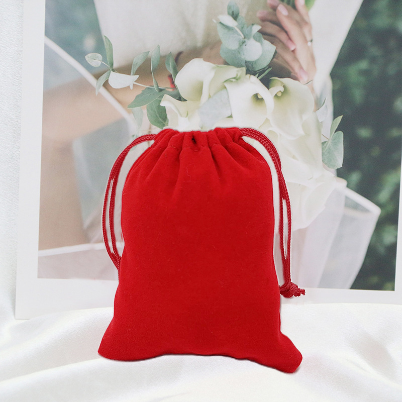 Picture of Velvet Bag Wholesale Drawstring Jewelry Bag Velvet Drawstring Jewelry Storage Bag Cloth Bag Gift Bag Simple Storage Bag