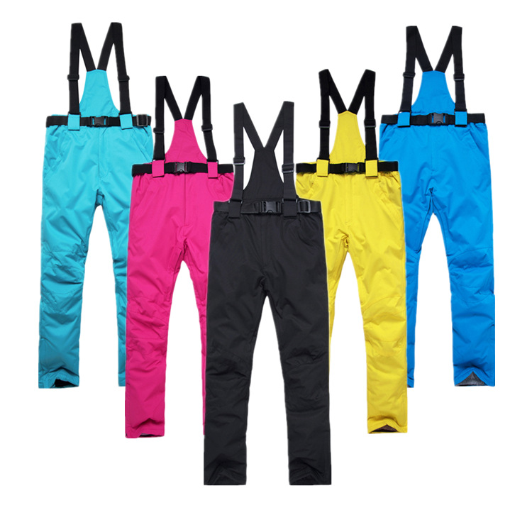 Picture of Women's Men's Winter Outdoor Couple's Ski Pants Warm Thickened Strap Cotton Pants