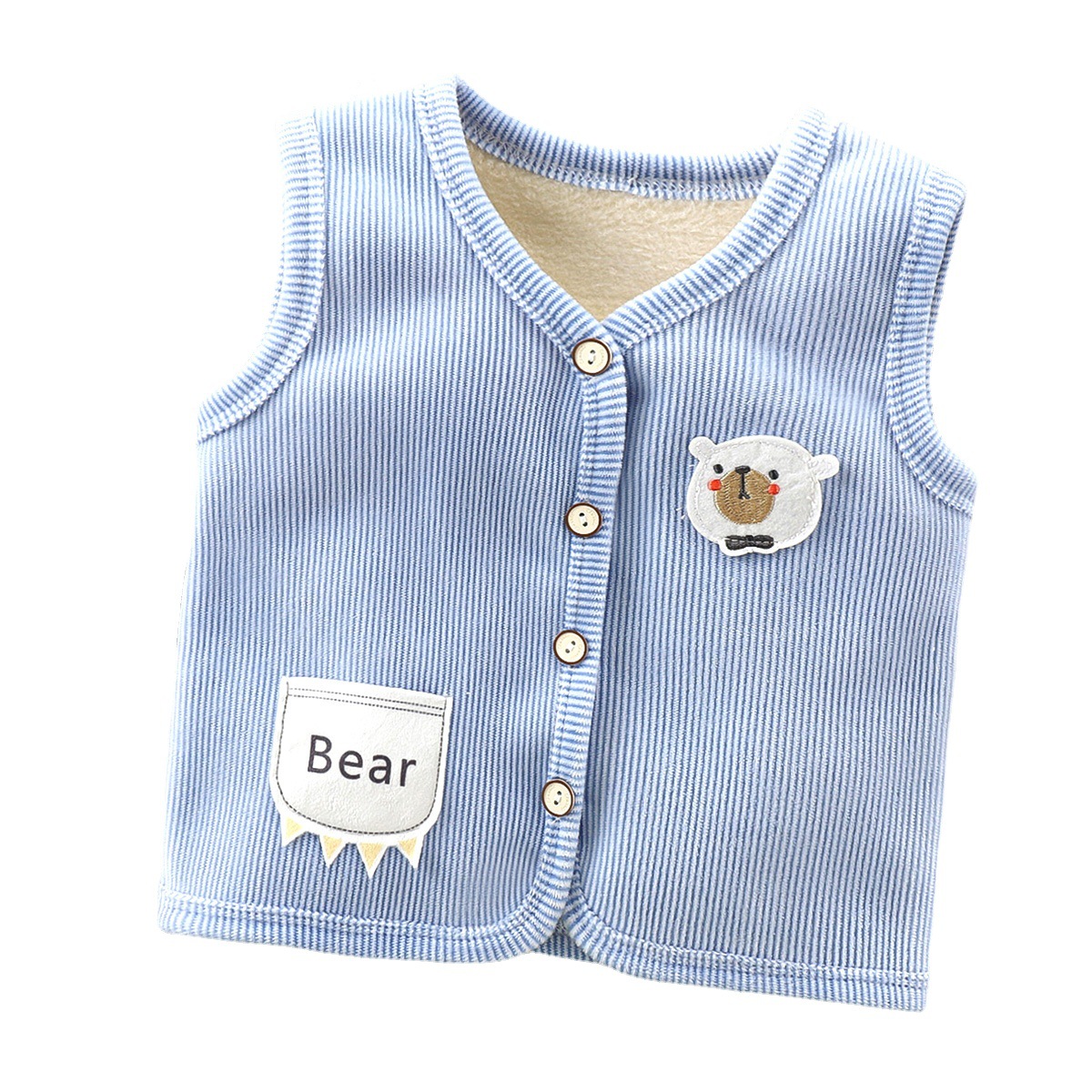 Picture of Baby's Vest Spring and Autumn Outfit Children's Double-Sided Top Boys' Newborn Vest Baby's Waistcoat Girls' Fashionable Style