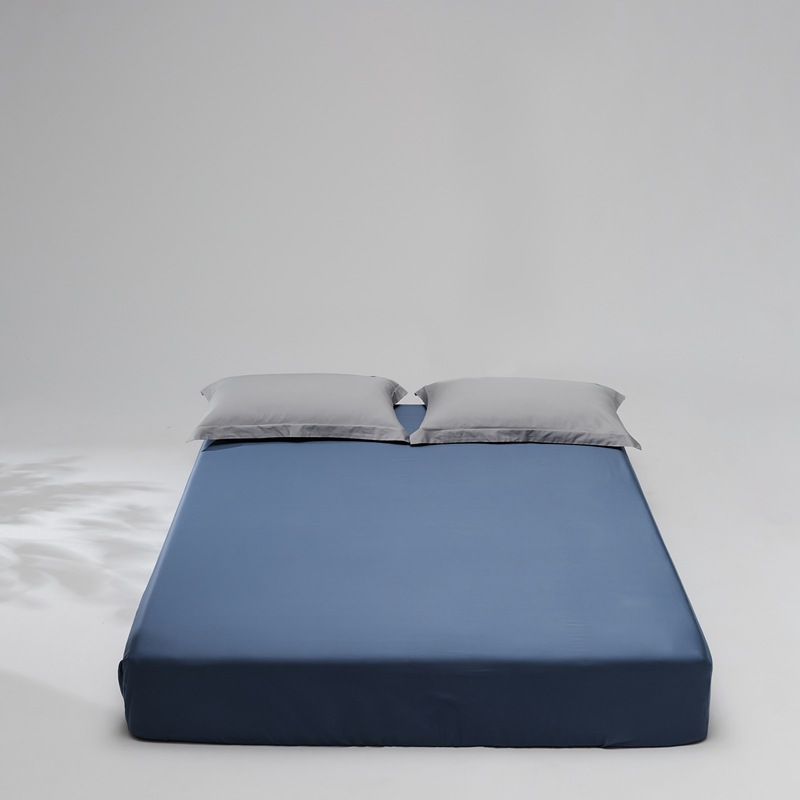 Picture of High-End 100% Long-Staple Cotton Fitted Sheet Single Piece Satin Solid Color Pure Cotton Bed Sheet Mattress Protector Mattress Cover
