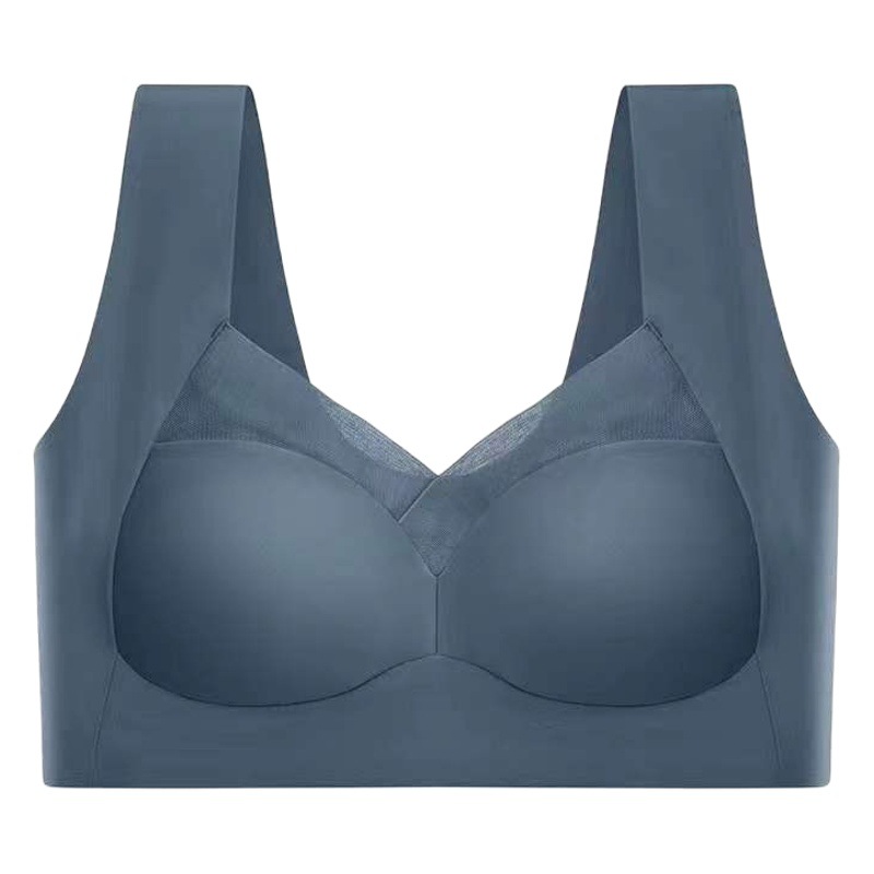 Picture of Spring and Summer Seamless Push-up Underwear Women's Small Chest Thin Adjustable Anti-sagging Paramilia Non-rimless Fixed Cup