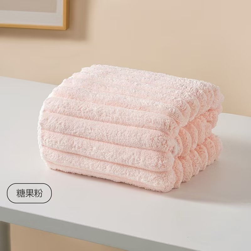 Picture of Yunduo Coral Velvet Bath Towel and Shower Cap for Women's Household Water-Absorbent, Quick-Drying, Non-Shedding, Thickeneded Bath Towel, Bath Towel and Hair Drying Cap
