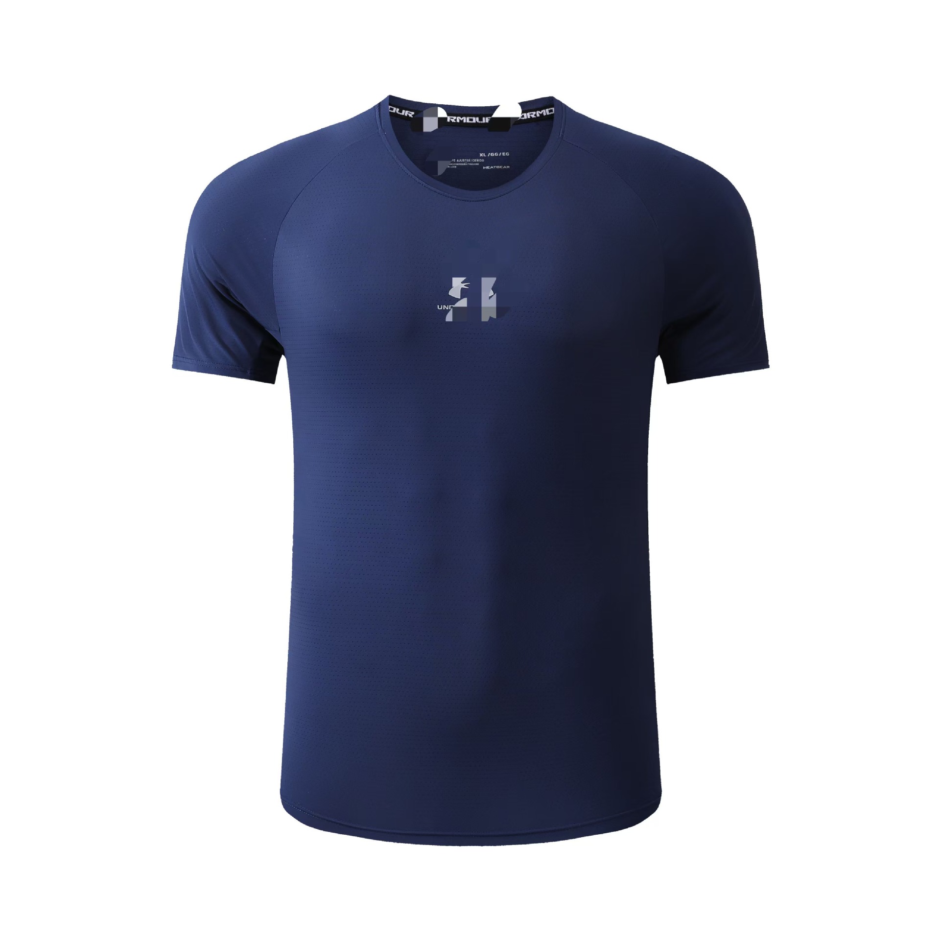 Brand wholesale t-shirt men's ice silk quick-drying sports quick-drying mesh short sleeve loose elastic round neck fitness casual wear