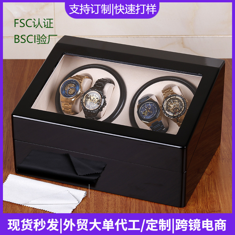 Qingyu Packaging Zipper Paint 4+6 Automatic Winder Storage Display Watch Box Gift Box Export Special