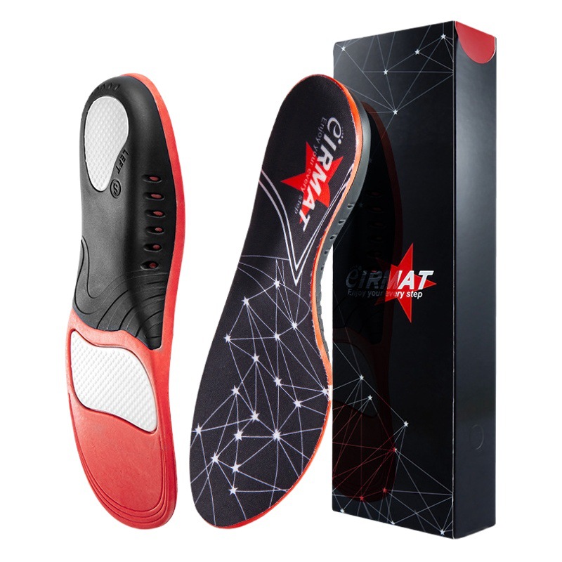 Amazon Arch Support Sports Insole Summer Men's Shock Absorption Breathable Sweat Absorbing Flat Eversion Corrective Insole