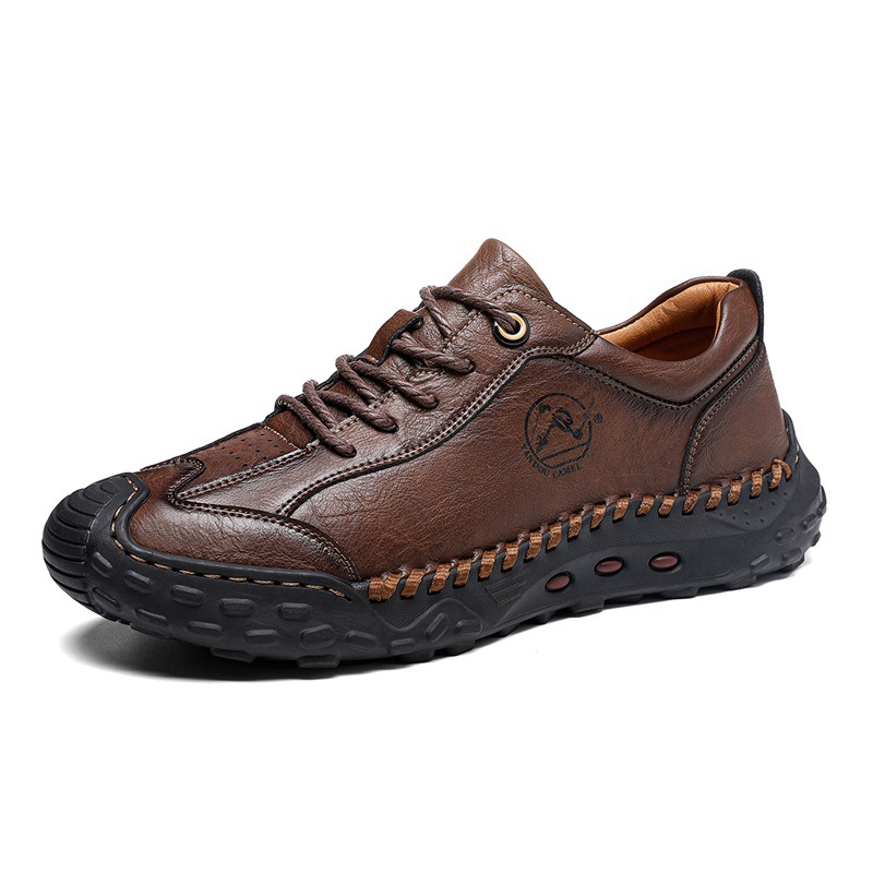 Cross-Border Autumn and Winter New 48 Large Size Men's Shoes Live Broadcast Popular Casual Shoes Lace-Up Men's Leather Shoes Low-Top Large Size Leather Shoes