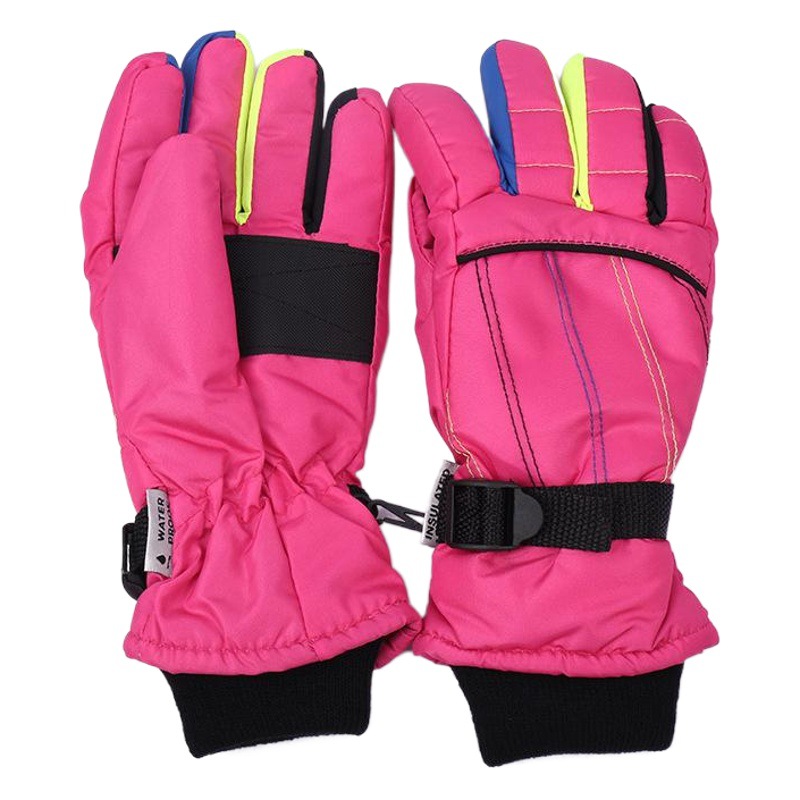 Children's ski gloves winter non-slip warm gloves Korean version of thick outdoor cycling sports finger gloves wholesale