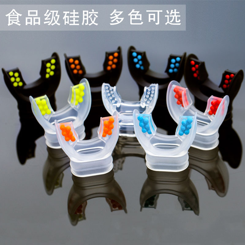 Universal mouthpiece for food silicone diving snorkeling tubes, chewing gel, snorkeling trio, transparent liquid fully dry diving equipment