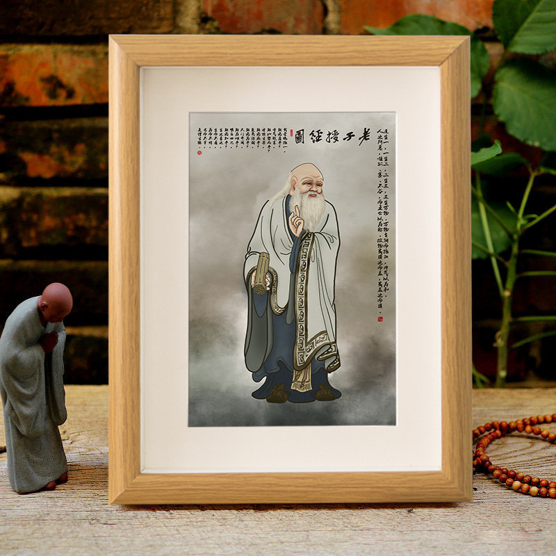 Picture of Confucius portrait set table Confucius like student inspirational decorative painting Confucius sage photo frame study book desktop ornaments