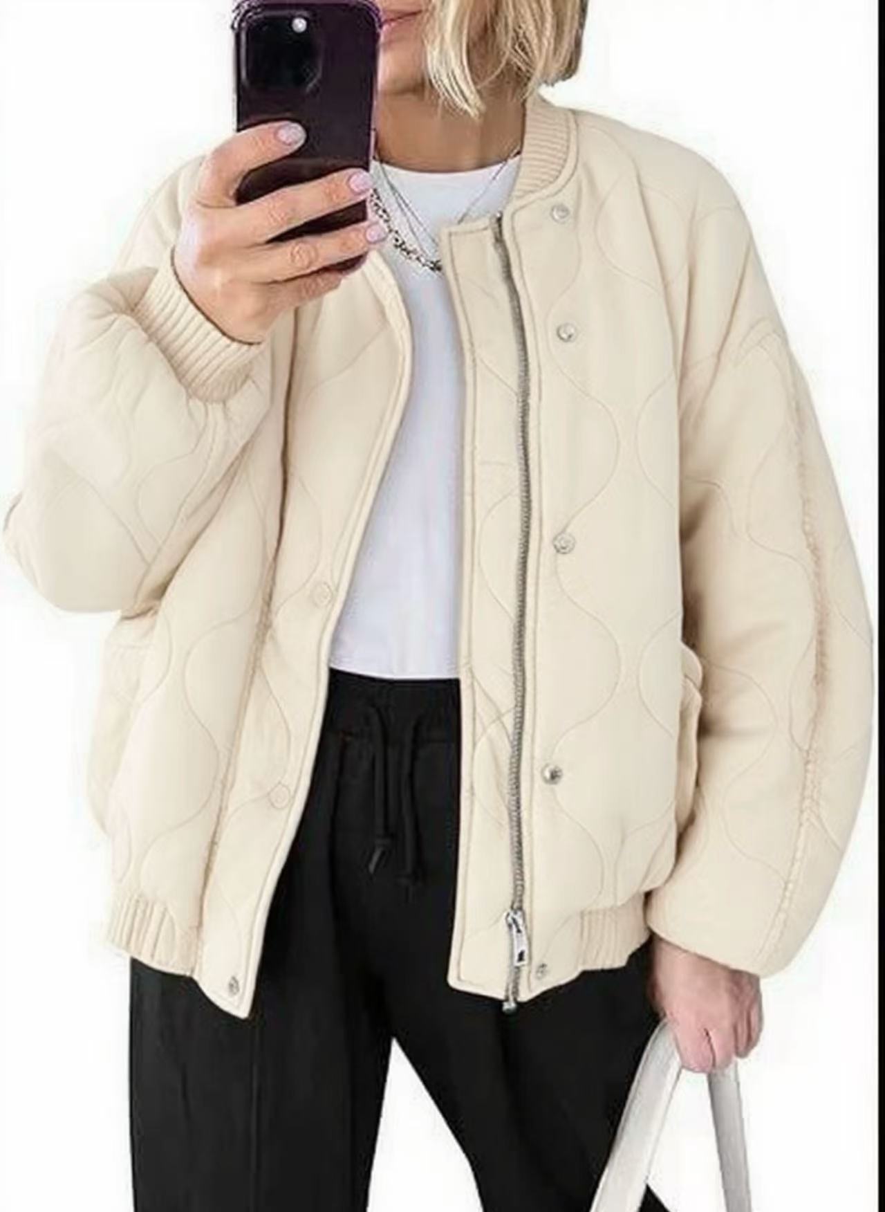 Picture of Cross-Border European and American 2025 Winter New Fashion Loose Casual Pilot Long-Sleeved Baseball Jacket Jacket Cotton Jacket