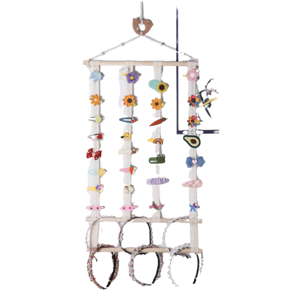 Children's Hairpin Storage Girls' Hair Accessories Hair Hoop Headwear Hairpin Storage Artifact Wall Hanging Jewelry Display Stand