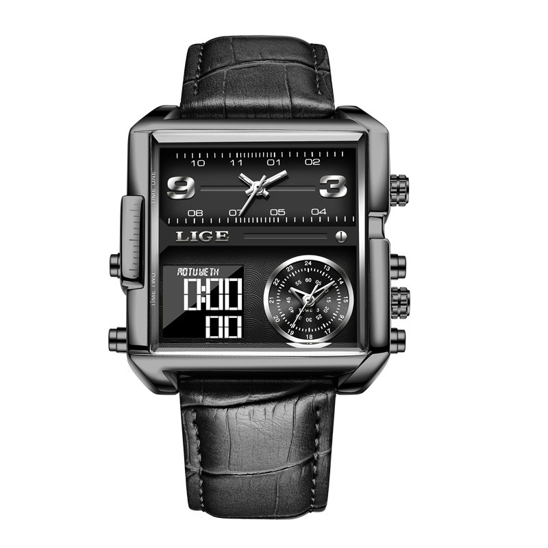Picture of Dual Display Square Quartz Watch Men's Watch Fashion Business Personality Casual Large Dial Domestic Wristwatch Cross-border Wholesale