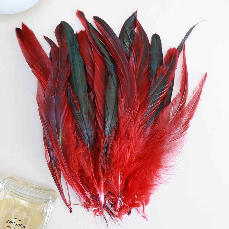 Picture of in stock 50 6-8 inch natural purple swimming feather chicken feather diy handmade accessories shooting props clothing accessories