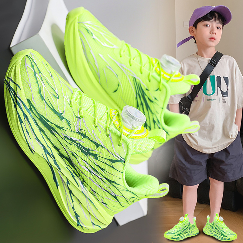 Boys Shoes Autumn 2025 New Summer Kids Sports Running Shoes Teenagers Breathable Non-Slip Basketball Shoes
