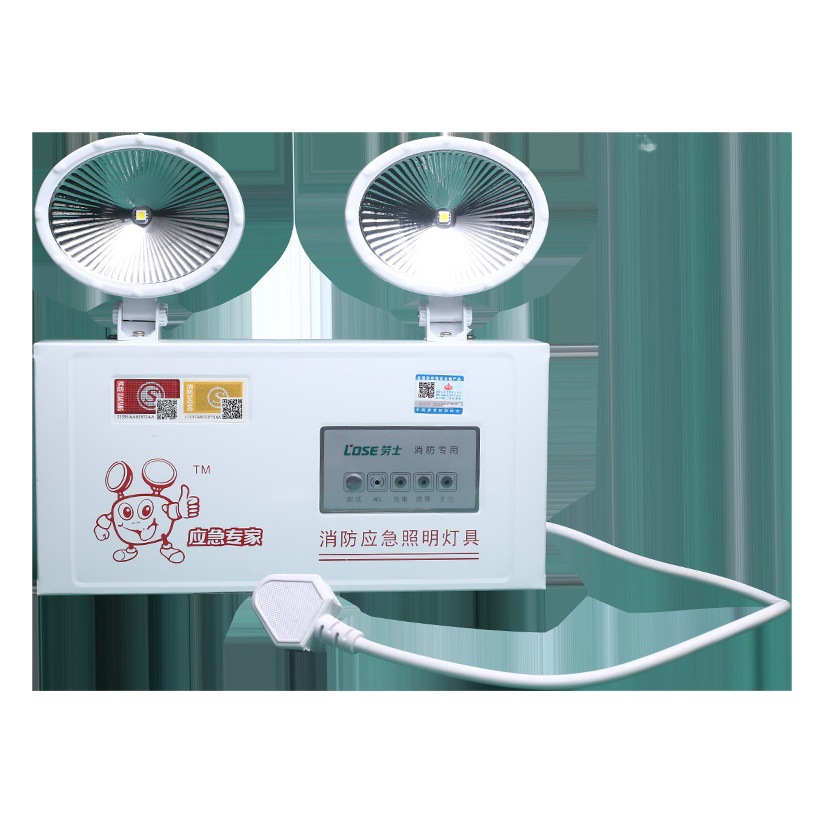 Lauer fire emergency light evacuation emergency lighting double head lamp wall-mounted double head emergency high-brightness fire lighting lamp