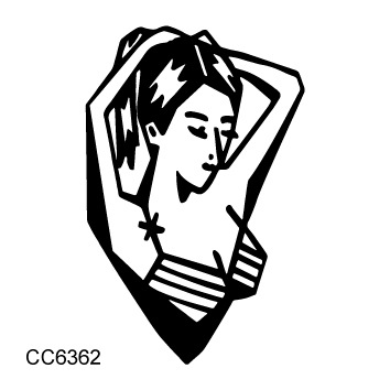 Picture of Cross-border supply waterproof dark tattoo stickers bad girl tattoo stickers fun hand-painted lines black and white tattoo