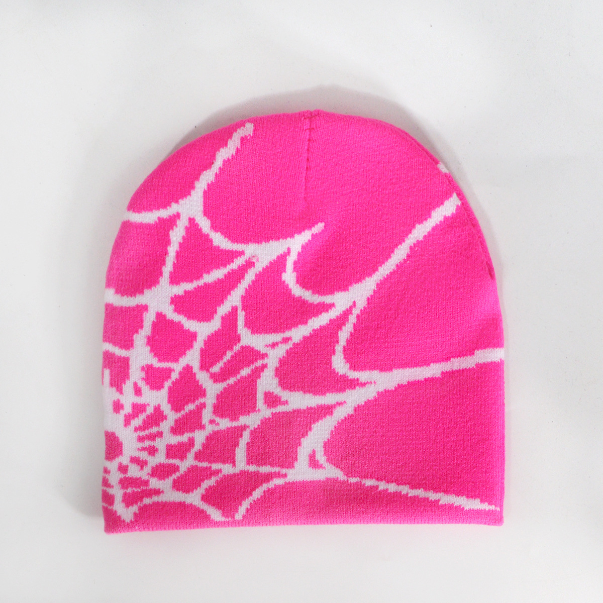 Picture of Hot sale spider web Y2K foreign trade knitted hat European and American hat trend winter hat jacquard special cross-border factory straight hair