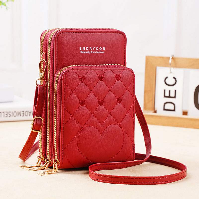 Picture of New Large Capacity Multi-functional Fashionable Simple Shoulder Bag Crossbody Three-layer Zipper Mobile Phone Bag Women's