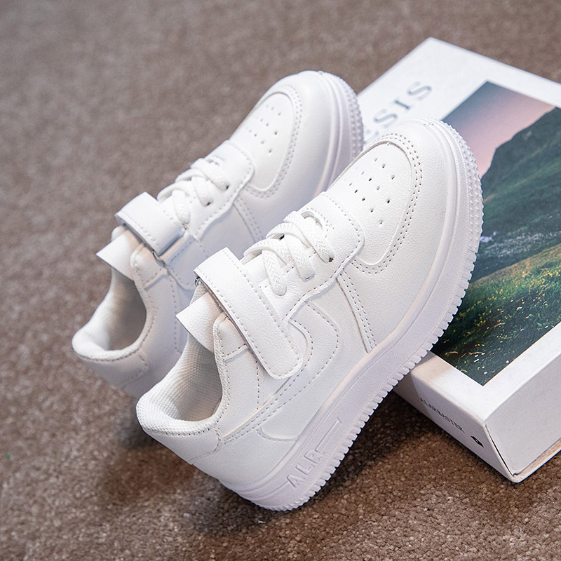 Picture of Children's White Shoes Breathable Spring and Summer General White sneaker Primary School Students' Campus Mesh Shoes Girls White Board Shoes