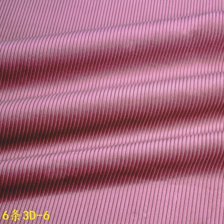 Warm Red 3D Corduroy Velvet, Corduroy with Three-Dimensional Straight Stripes, 6-Pit Polyester Shiny Warp-Knitted Corduroy