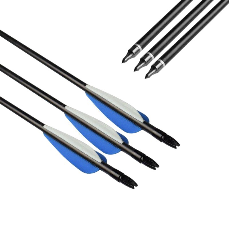 Factory wholesale bow and arrow glass fiber arrow outdoor practice arrow 8MM changeable head recurve bow traditional bow practice arrow
