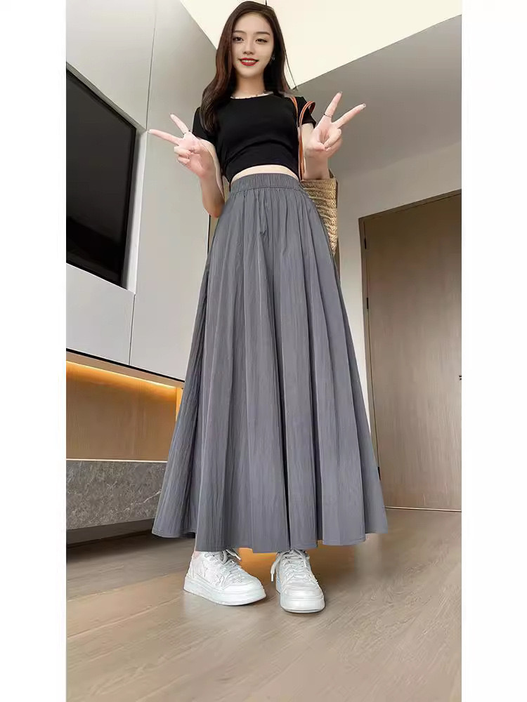 Yamamoto Culottes Women's 2024 Summer New Arrival Small Dummy High Waist Loose Slim-fit Skirt Casual Long Skirt