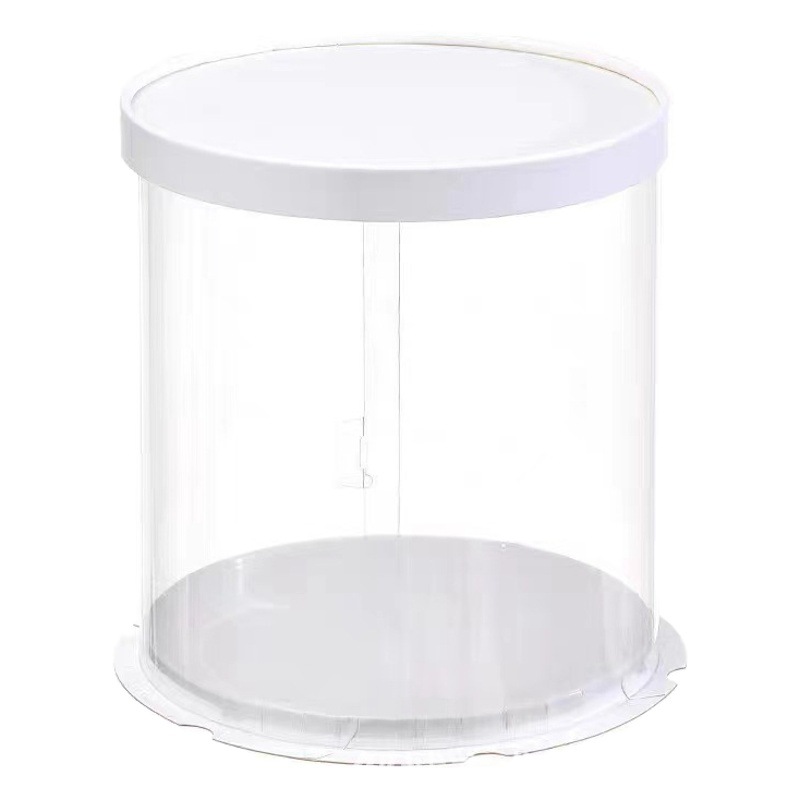 Round transparent Cake Box 4 inch 6 inch 8 inch 10 inch 12 Inch Single double layer extra high birthday cake packaging box