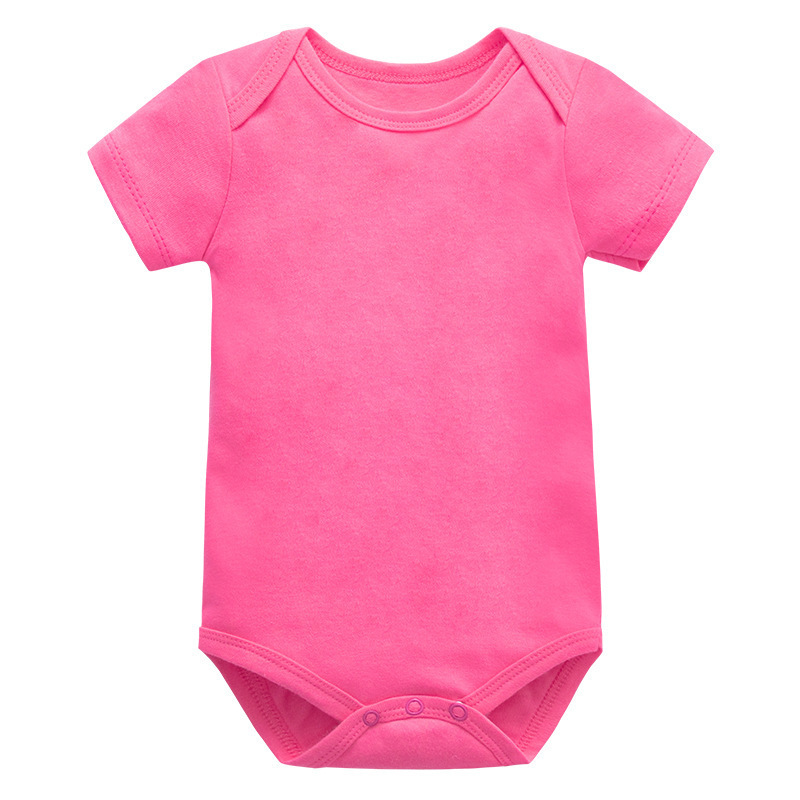 Picture of Baby Clothing Solid Color Triangle Hassel Class a Boys and Girls Solid Color Hassel Spring and Summer Baby Jumpsuit Wrap Fart Clothes