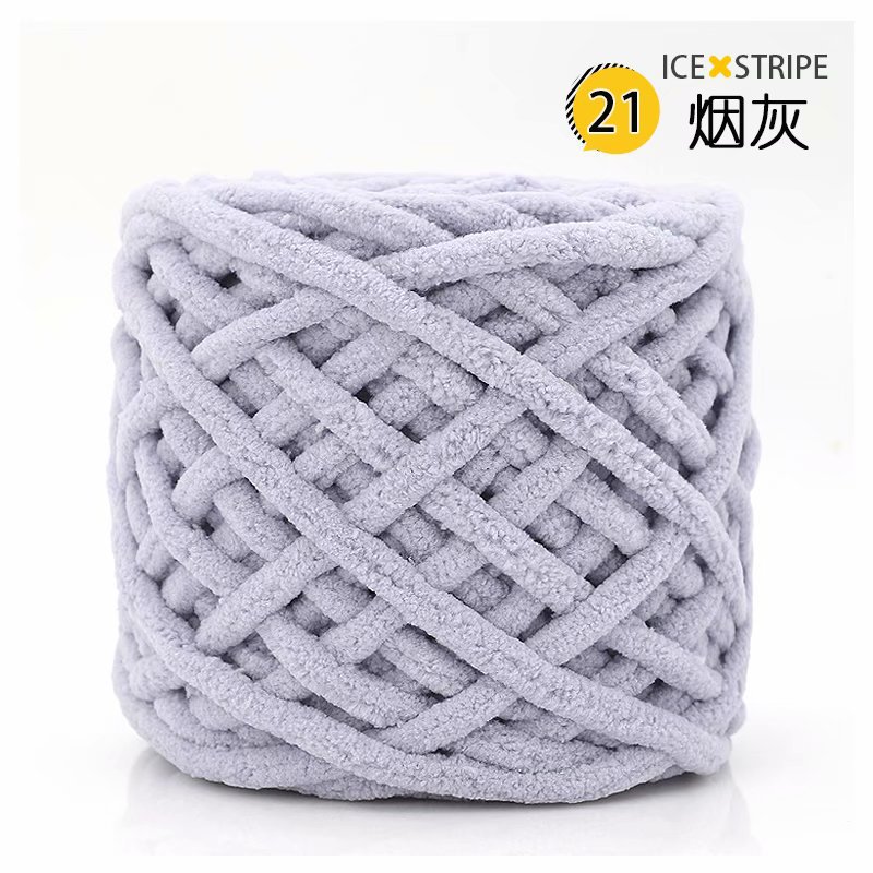 Picture of Ice Strip Thread Single Strand Thick Stick Needle Thread Knitting Blanket Slipper Thread Scarf Hat Scarf Thread Manufacturer Wholesale Worsted