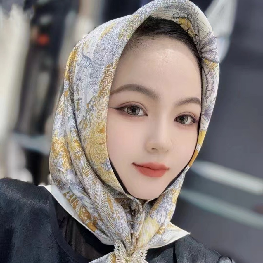 New 90 square scarf French retro silk scarf women twill silk scarf gift printed scarf wholesale
