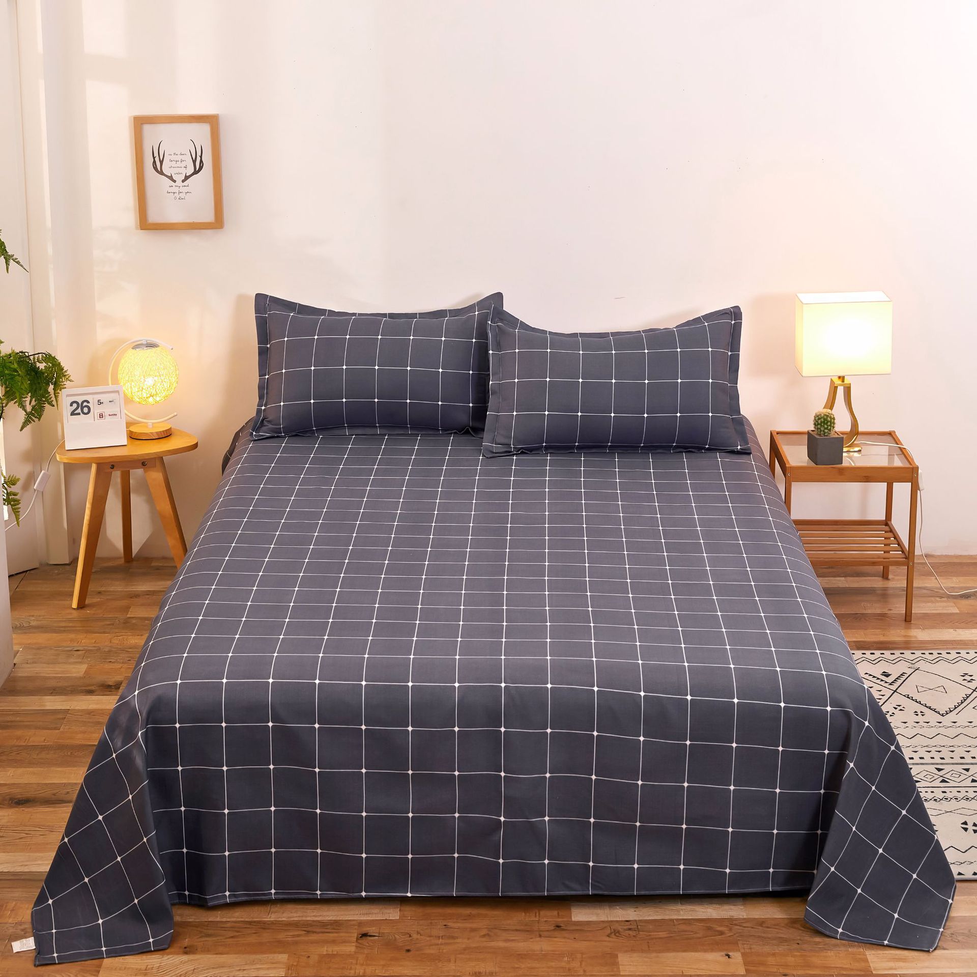 Manufacturer Bed Bed Sheets 1.2*2.3m Thick Brushed Bed Bed Sheets Single Piece Student Dormitory Bed Bed Sheets Brushed Wedding Home Bed Bed Sheets