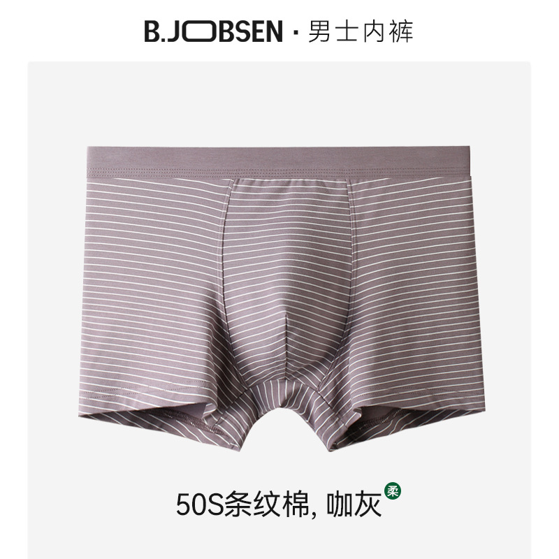 Picture of Summer Men's Underwear Modal Cotton Boxer Breathable plus size Japanese Striped Men's Boxer Underwear Head